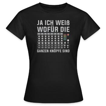 Tontechniker Sound Audio Engineer - Frauen T-Shirt - Schwarz - Vorne - AI Model Female 172 dark (172cm)