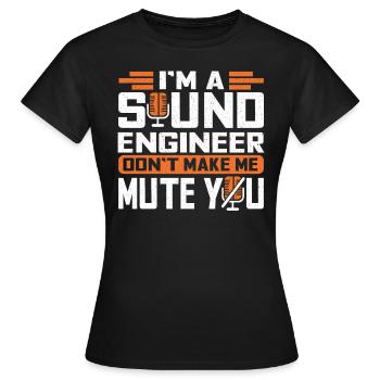 Tontechniker Sound Audio Engineer - Frauen T-Shirt - Schwarz - Vorne - AI Model Female 172 dark (172cm)