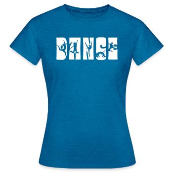 Dancing Dancer Dance - Women's T-Shirt - antique blue sapphire heather - Front - AI Model Female 172 dark (172cm)
