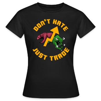 Stock Day Trading Bourse Forex Actions Trader - T-shirt Femme - noir - Devant - AI Model Female 172 dark (172cm)