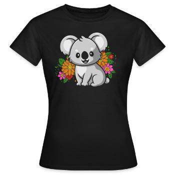 Koala Koala Bear - Women's T-Shirt - black - Front - AI Model Female 172 dark (172cm)