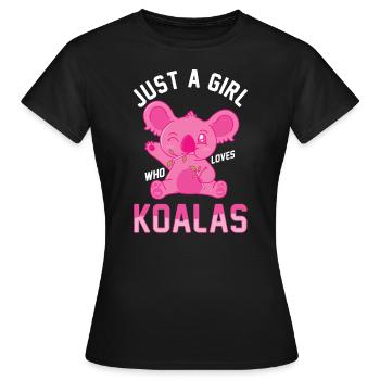 Koala Koala Bear - Women's T-Shirt - black - Front - AI Model Female 172 dark (172cm)