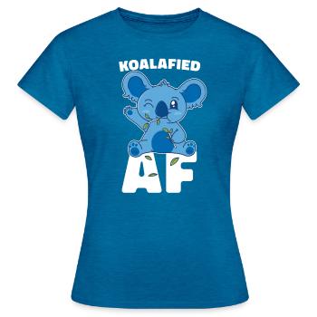 Koala Koalabär - Frauen T-Shirt - Antikblaues Saphir meliert - Vorne - AI Model Female 172 dark (172cm)