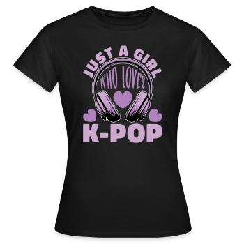 K-Pop Kpop K-Drama Korean Pop Musique - T-shirt Femme - noir - Devant - AI Model Female 172 dark (172cm)