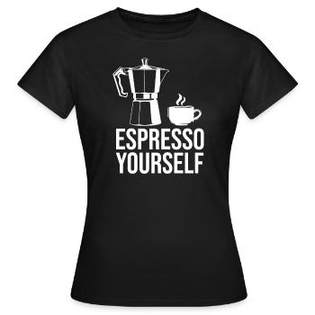 Café buveurs de café Amateurs de café - T-shirt Femme - noir - Devant - AI Model Female 172 dark (172cm)