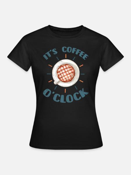 Kaffee Kaffeetrinker Kaffeeliebhaber - Frauen T-Shirt - Schwarz