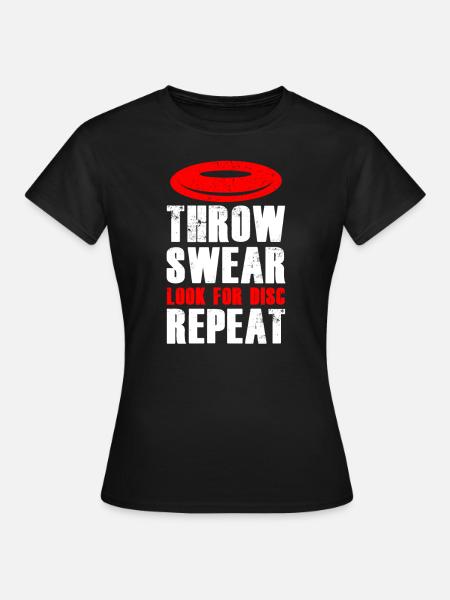 Frisbee Golf - Frauen T-Shirt - Schwarz