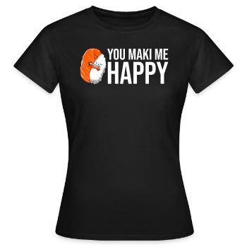 Sushi - T-shirt Femme - noir - Devant - AI Model Female 172 dark (172cm)