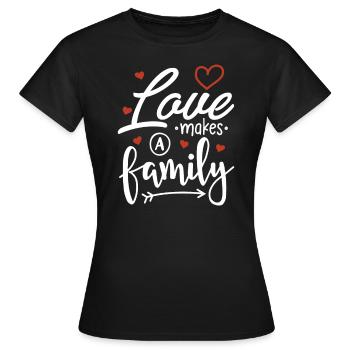 Adoption Family Foster Child Foster Parents - Women's T-Shirt - black - Front - AI Model Female 172 dark (172cm)
