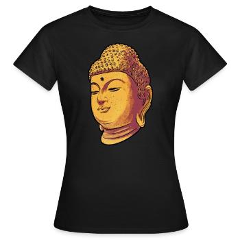 Buddha Buddhist Buddhismus - Frauen T-Shirt - Schwarz - Vorne - AI Model Female 172 dark (172cm)