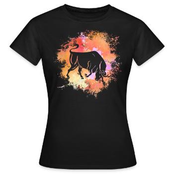 Bélier Signe astrologique Horoscope Astrologie - T-shirt Femme - noir - Devant - AI Model Female 172 dark (172cm)