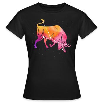 Bélier Signe astrologique Horoscope Astrologie - T-shirt Femme - noir - Devant - AI Model Female 172 dark (172cm)