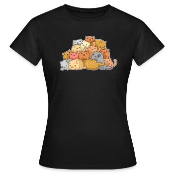 Cat Rental Cat Domestic Cat - Women's T-Shirt - black - Front - AI Model Female 172 dark (172cm)