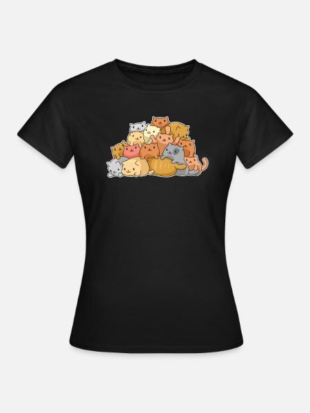 Katze Mietzekatze Hauskatze - Dame-T-shirt - sort