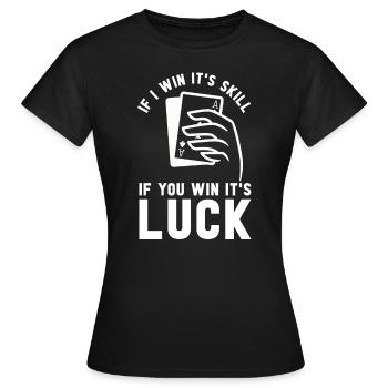 Poker Pokerspieler Texas Holdem - Frauen T-Shirt - Schwarz - Vorne - AI Model Female 172 dark (172cm)