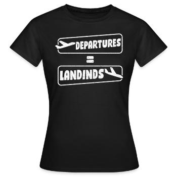 Airplane Pilot Pilot Pilot Pilot - Women's T-Shirt - black - Front - AI Model Female 172 dark (172cm)