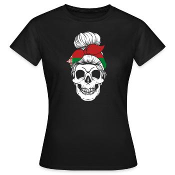Nationality National Flag Flag Skull - Women's T-Shirt - black - Front - AI Model Female 172 dark (172cm)