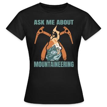 Alpinisme Randonnée Alpiniste Alpiniste - T-shirt Femme - noir - Devant - AI Model Female 172 dark (172cm)