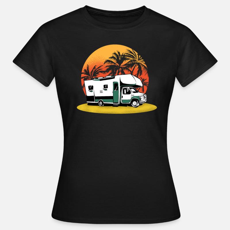 Caravan Motorhome Caravan Camper - Women's T-Shirt - black