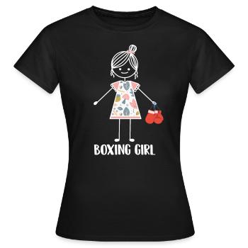 Boxe Boxe Boxe Boxe Combat Fighter - T-shirt Femme - noir - Devant - AI Model Female 172 dark (172cm)