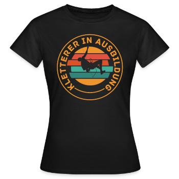 Klettern Bergsport Kletterer - Frauen T-Shirt - Schwarz - Vorne - AI Model Female 172 dark (172cm)