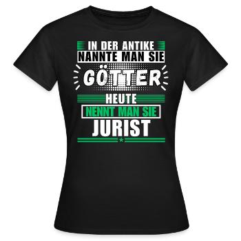 Les dieux dans l’Antiquité. Aujourd’hui avocate - T-shirt Femme - noir - Devant - AI Model Female 172 dark (172cm)