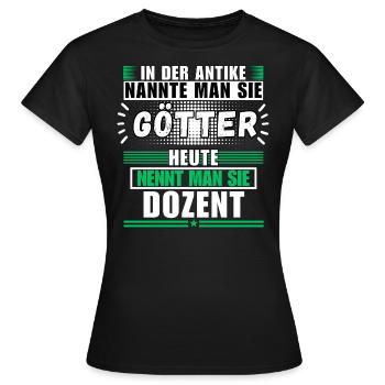 Les dieux dans l’Antiquité. Aujourd’hui Conférencier - T-shirt Femme - noir - Devant - AI Model Female 172 dark (172cm)