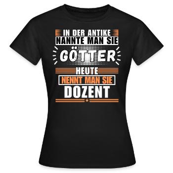 Les dieux dans l’Antiquité. Aujourd’hui Conférencier - T-shirt Femme - noir - Devant - AI Model Female 172 dark (172cm)