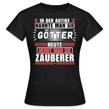 Les dieux dans l’Antiquité. Aujourd’huiMagiciens - T-shirt Femme - noir - Devant - AI Model Female 172 dark (172cm)
