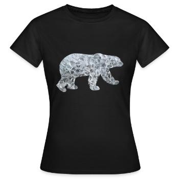 Eisbär Polarbär Eis Bär Nordpol Arktis - Frauen T-Shirt - Schwarz - Vorne - AI Model Female 172 dark (172cm)