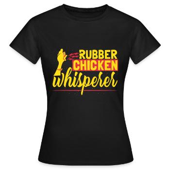Gummi-Hühnerflüsterer - Frauen T-Shirt - Schwarz - Vorne - AI Model Female 172 dark (172cm)