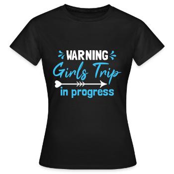 Zitat Mädchenreise Wochenende Sommerferien - Frauen T-Shirt - Schwarz - Vorne - AI Model Female 172 dark (172cm)