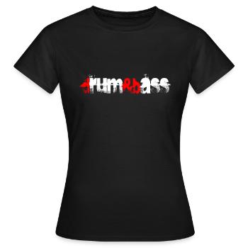 dnb (redwhiteonblack) - Frauen T-Shirt - Schwarz - Vorne - AI Model Female 172 dark (172cm)
