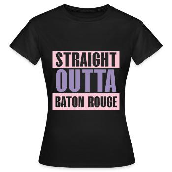 Straight Outta Baton Rouge Baton Baton Twirling - T-shirt Femme - noir - Devant - AI Model Female 172 dark (172cm)