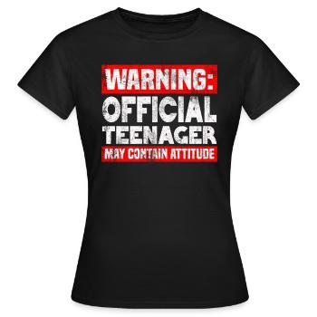 Adolescent officiel - T-shirt Femme - noir - Devant - AI Model Female 172 dark (172cm)