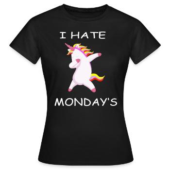 Licorne - Je déteste le montage - T-shirt Femme - noir - Devant - AI Model Female 172 dark (172cm)