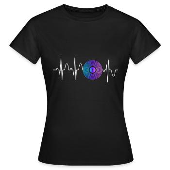 Disque vinyle - T-shirt Femme - noir - Devant - AI Model Female 172 dark (172cm)