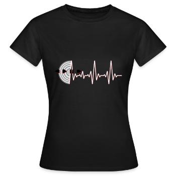 Disque vinyle - T-shirt Femme - noir - Devant - AI Model Female 172 dark (172cm)