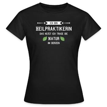 Heilpraktiker Heilpraktikerin Naturheilkunde - Frauen T-Shirt - Schwarz - Vorne - AI Model Female 172 dark (172cm)