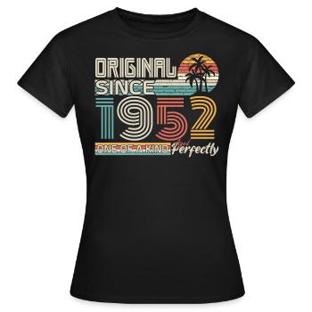 1952 anniversary 1952 born in 1952 anniversary - Women's T-Shirt - black - Front - AI Model Female 172 dark (172cm)