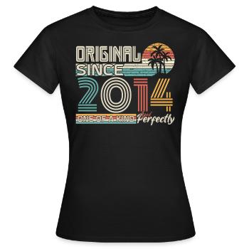 2014 Jubiläum 2014 geboren 2014 Jubiläum - Frauen T-Shirt - Schwarz - Vorne - AI Model Female 172 dark (172cm)