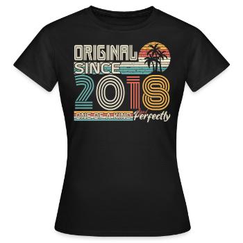 2018 Jubiläum 2018 geboren 2018 Jubiläum - Frauen T-Shirt - Schwarz - Vorne - AI Model Female 172 dark (172cm)