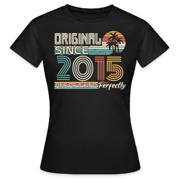2015 anniversary 2015 born in 2015 anniversary - Women's T-Shirt - black - Front - AI Model Female 172 dark (172cm)