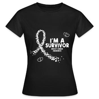 Je suis un survivant du cancer du sein - T-shirt Femme - noir - Devant - AI Model Female 172 dark (172cm)