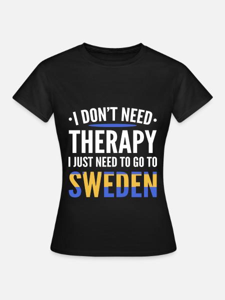 Suède Suédois - T-shirt Femme - noir