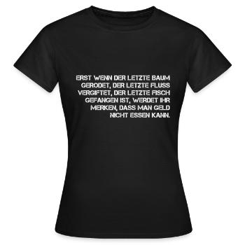 Protection de l’environnement Pollution pollution - T-shirt Femme - noir - Devant - AI Model Female 172 dark (172cm)