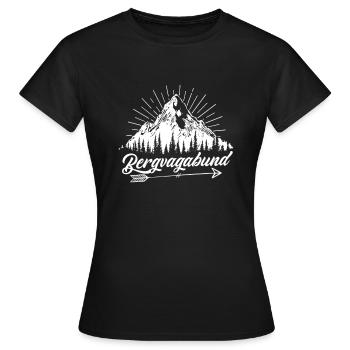 Bergvagabund Berge Bergmensch - Frauen T-Shirt - Schwarz - Vorne - AI Model Female 172 dark (172cm)
