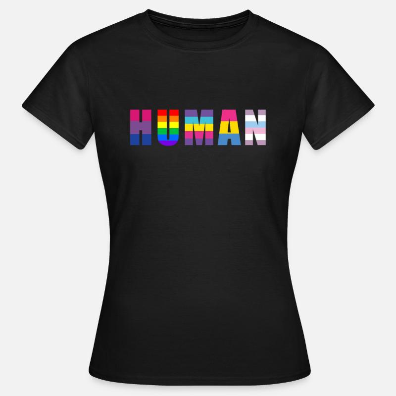 Human Humanity LGBT Flag Gift - Women's T-Shirt - black