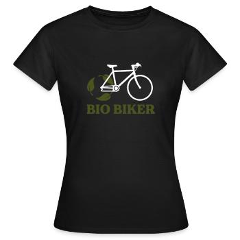 Respectueux de l’environnement Bio Biker VTT Cadeau - T-shirt Femme - noir - Devant - AI Model Female 172 dark (172cm)