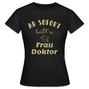 Frau Doktor 2021 - Frauen T-Shirt - Schwarz - Vorne - AI Model Female 172 dark (172cm)
